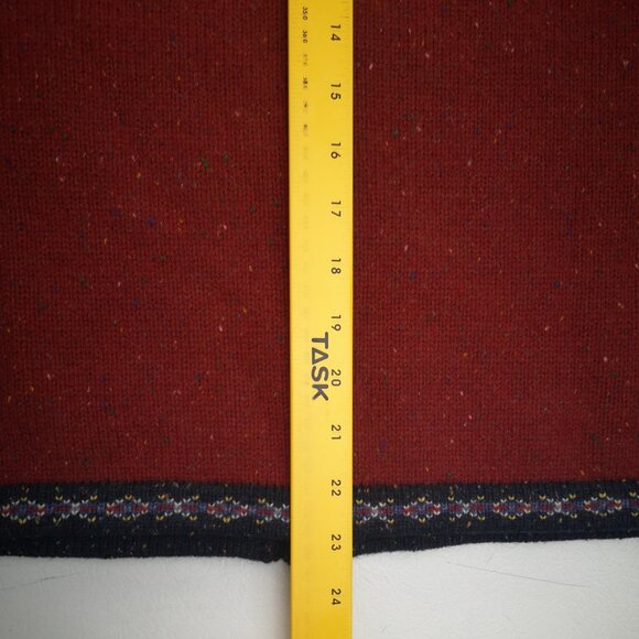 Talbots Ladies Size 8 Button Front Alpine Poppy 100% Lambswool Christmas Sweater - Picture 8 of 10